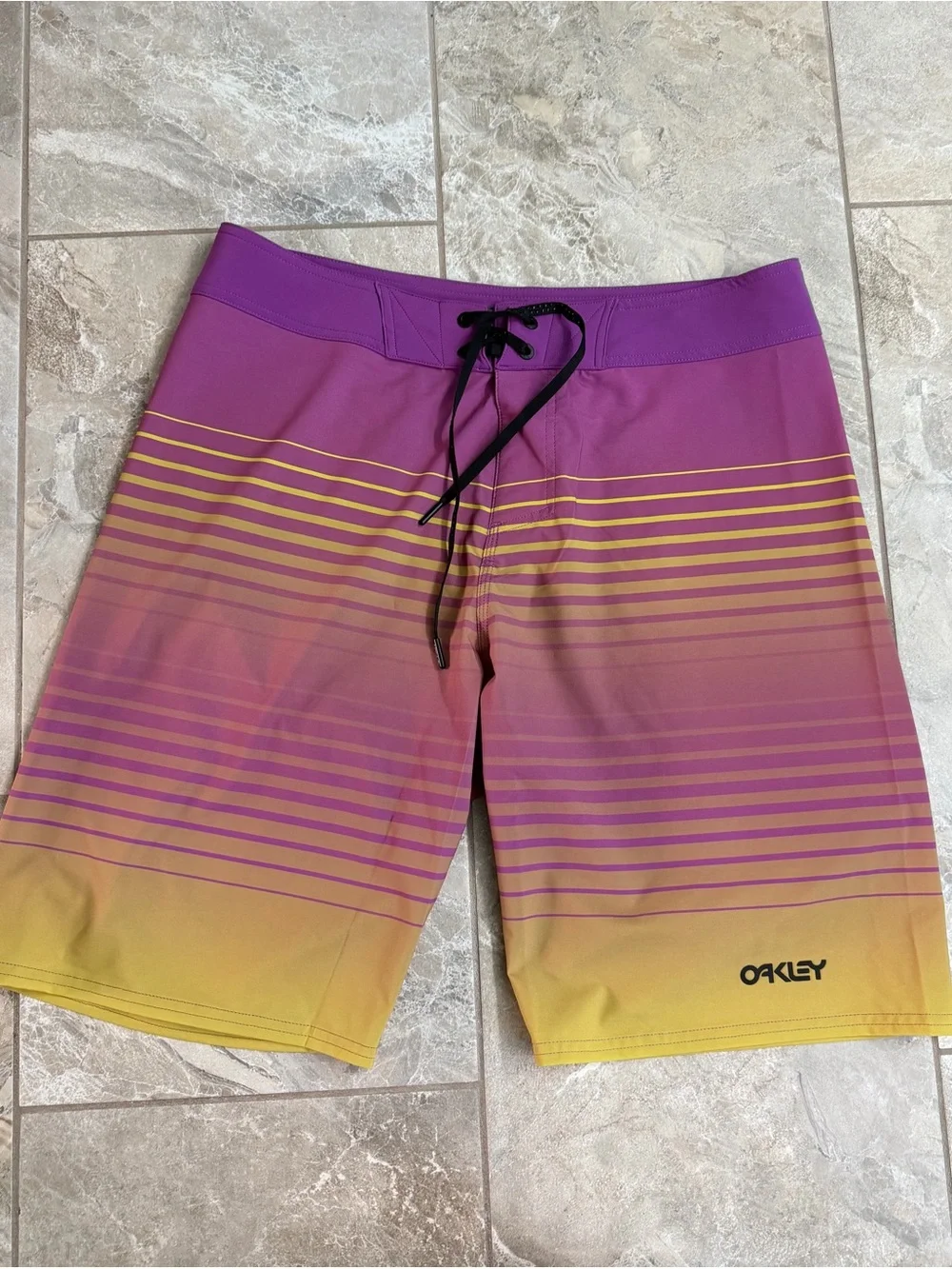 Oakley Fade Out 21” RC Boardshorts Purple and Yellow